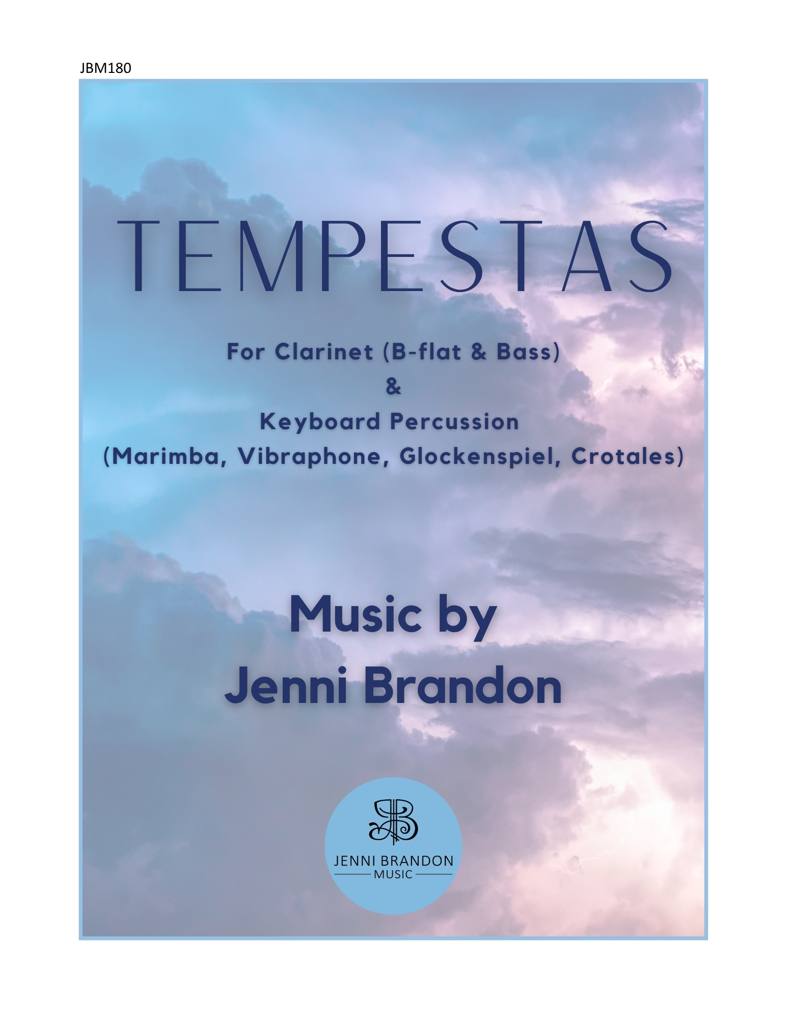 Tempestas for Clarinets (B-flat and Bass) and Keyboard Percussion
