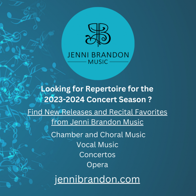 Repertoire for 2023-2024 Season from Jenni Brandon Music
