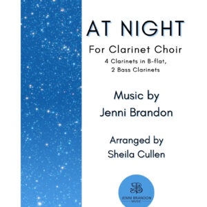 At Night for Clarinet Choir - 4 Clarinets in B-flat and 2 Bass Clarinets