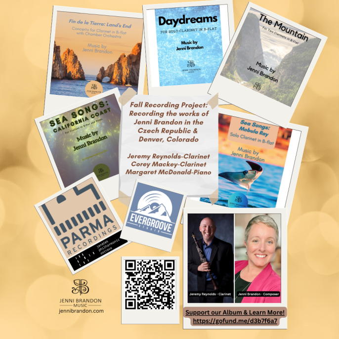 Fall 2024 Clarinet Recording and Recital Repertoire by Jenni Brandon