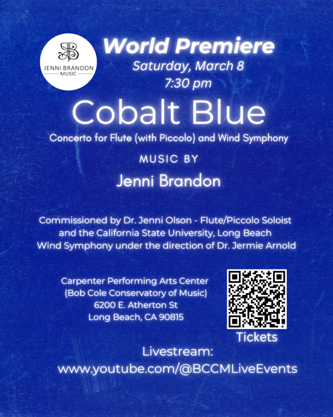 World Premiere: Cobalt Blue – Concerto for Flute (with Piccolo) and Wind Symphony